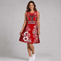 Texas Tech Red Raiders Sporty Floral Elegance Women's Sleeveless Dress Raiders Merch Mom Gifts - Merchluma
