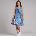Ole Miss Rebels Sporty Floral Elegance Women's Sleeveless Dress Rebels Merch Gifts For Wife - Merchluma
