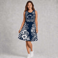 Penn State Nittany Lions Sporty Floral Elegance Women's Sleeveless Dress Nittany Lions Merch - Merchluma