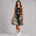 Vanderbilt Commodores Sporty Floral Elegance Women's Sleeveless Dress Commodores Merch Mom Gifts - Merchluma