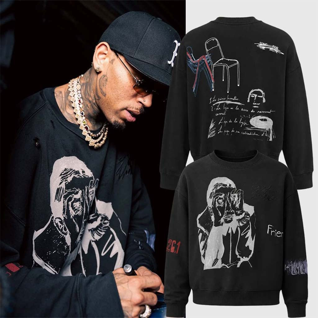 Chris Brown In NYC Song For The Mute Sweatshirt Chris Brown Merch Present For Music Lovers - Merchluma