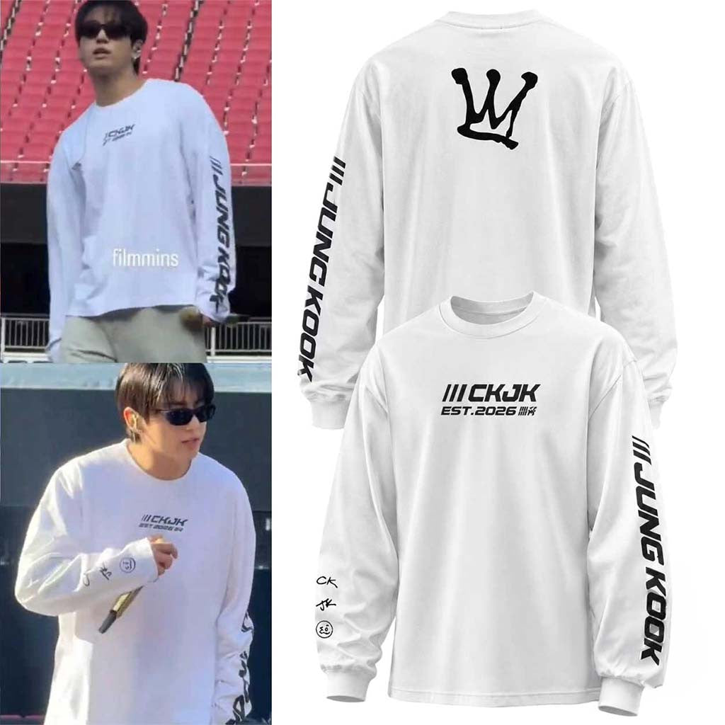 BTS Jungkook CKJK Long Sleeve Shirt BTS World Tour Merch Arirang 2026 Gift For Kpop Fans - Merchluma