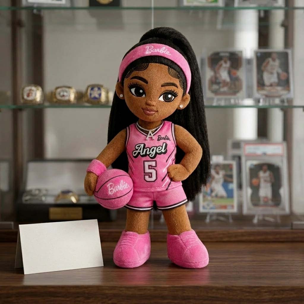 Angel Reese Atlanta Dream Barbie Aesthetic Plush Pillow Atlanta Dream Merch Sofa Decor - Merchluma