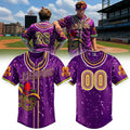 Custom Memphis Redbirds Mardi Gras Theme Night Sublimated Baseball Jersey Redbirds Merch - Merchluma