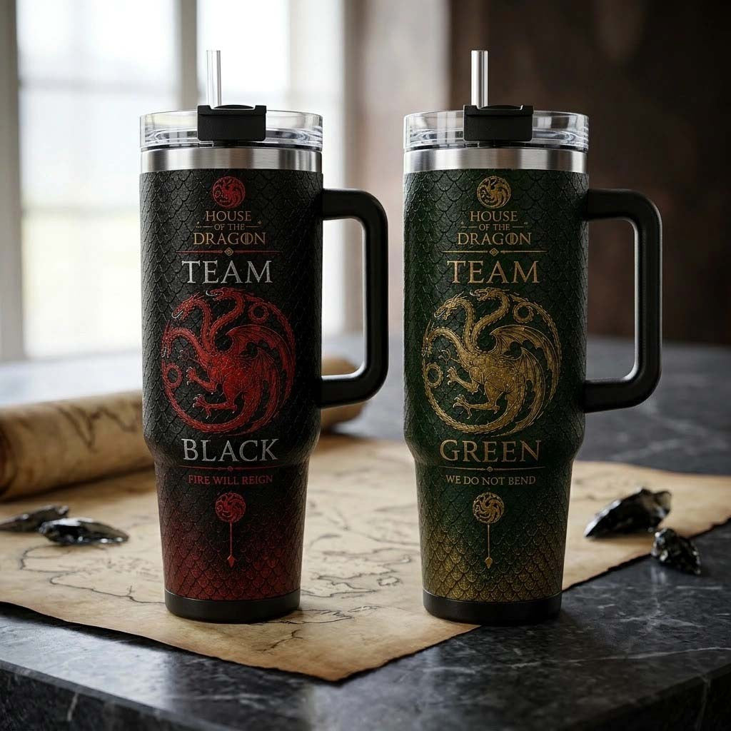 House Of The Dragon Team Black vs Team Green Faction Tumbler House Of The Dragon Merch Fan Gifts - Merchluma