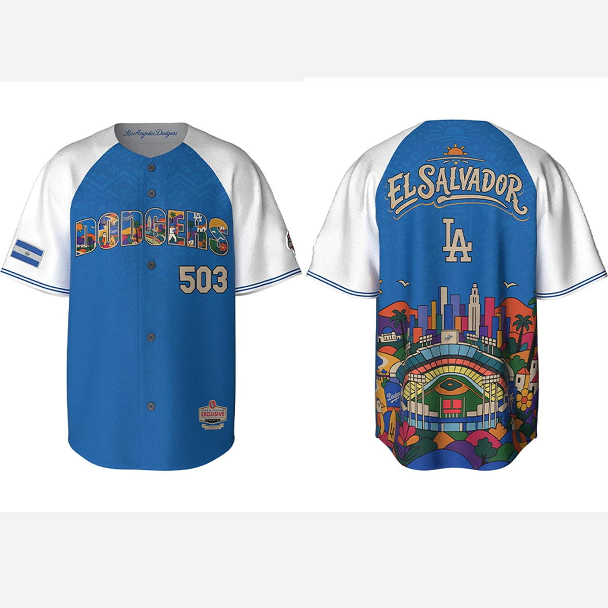 2026 Dodgers Salvadoran Heritage Night Jersey LA Dodgers Merch Presents For Baseball Fans - Merchluma