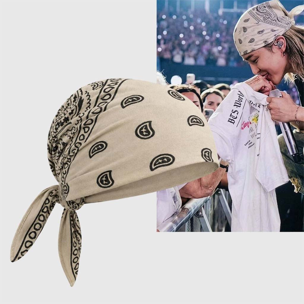 Jimin BTS Paisley Patterned Bandana BTS World Tour Arirang Merch 2026 Gift For Army - Merchluma