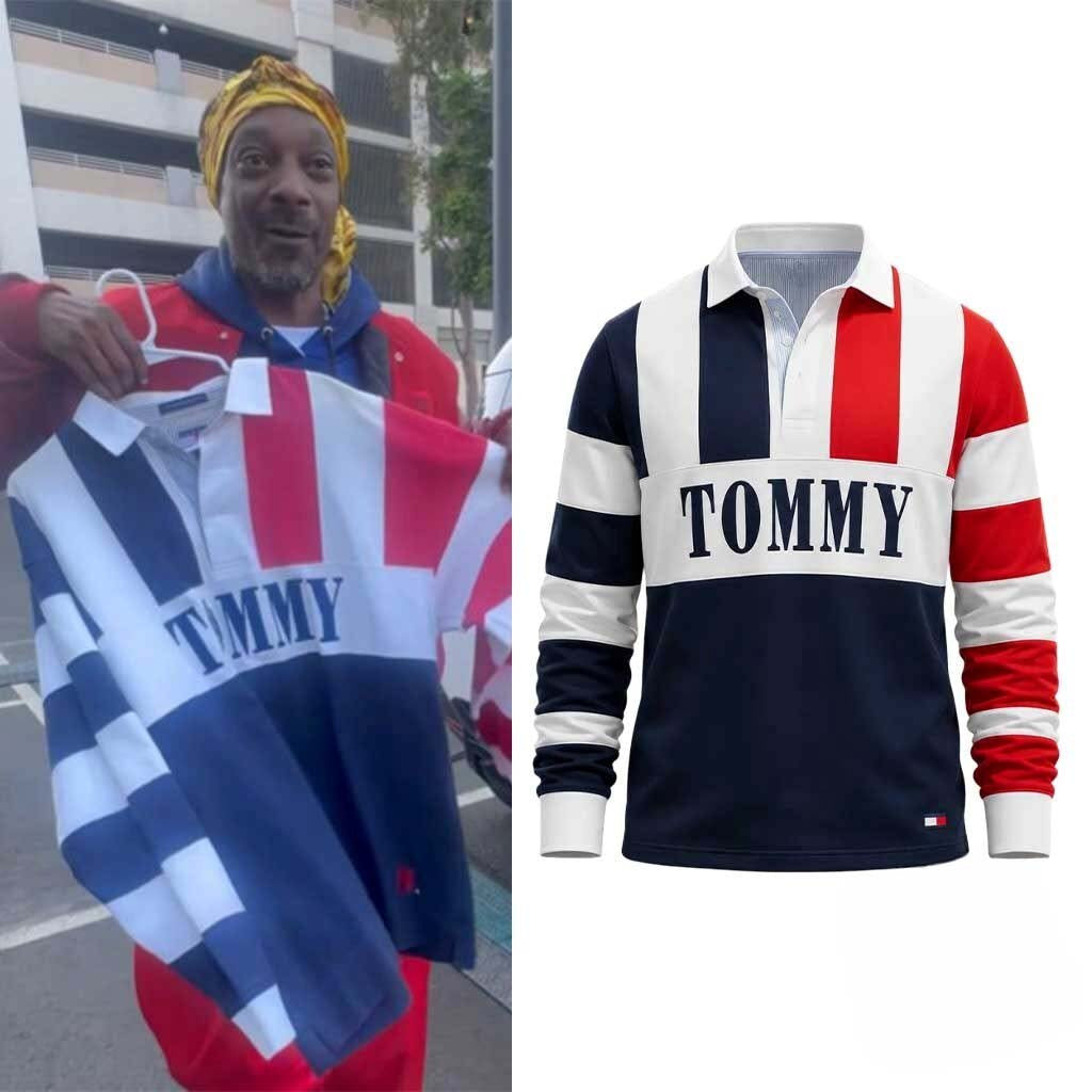 Snoop Dogg Tommy 1994 SNL Long Sleeve Polo Shirt Snoop Dogg Merch Present For Fathers - Merchluma