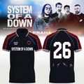 System Of A Down Europe UK Stadium Tour Signed Polo Shirt SOAD Merch Gift For Fans - Merchluma