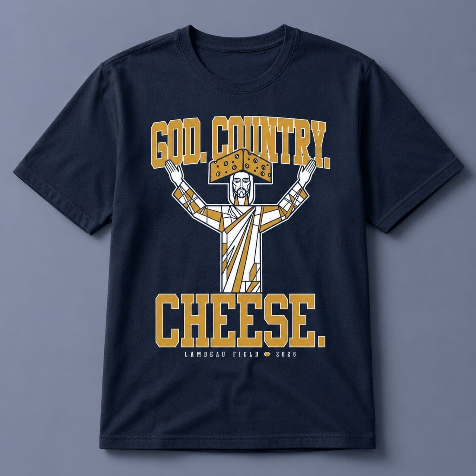 God Country Cheese Shirt Lambeau Field 2026 T-Shirt Gifts For Brothers - Merchluma