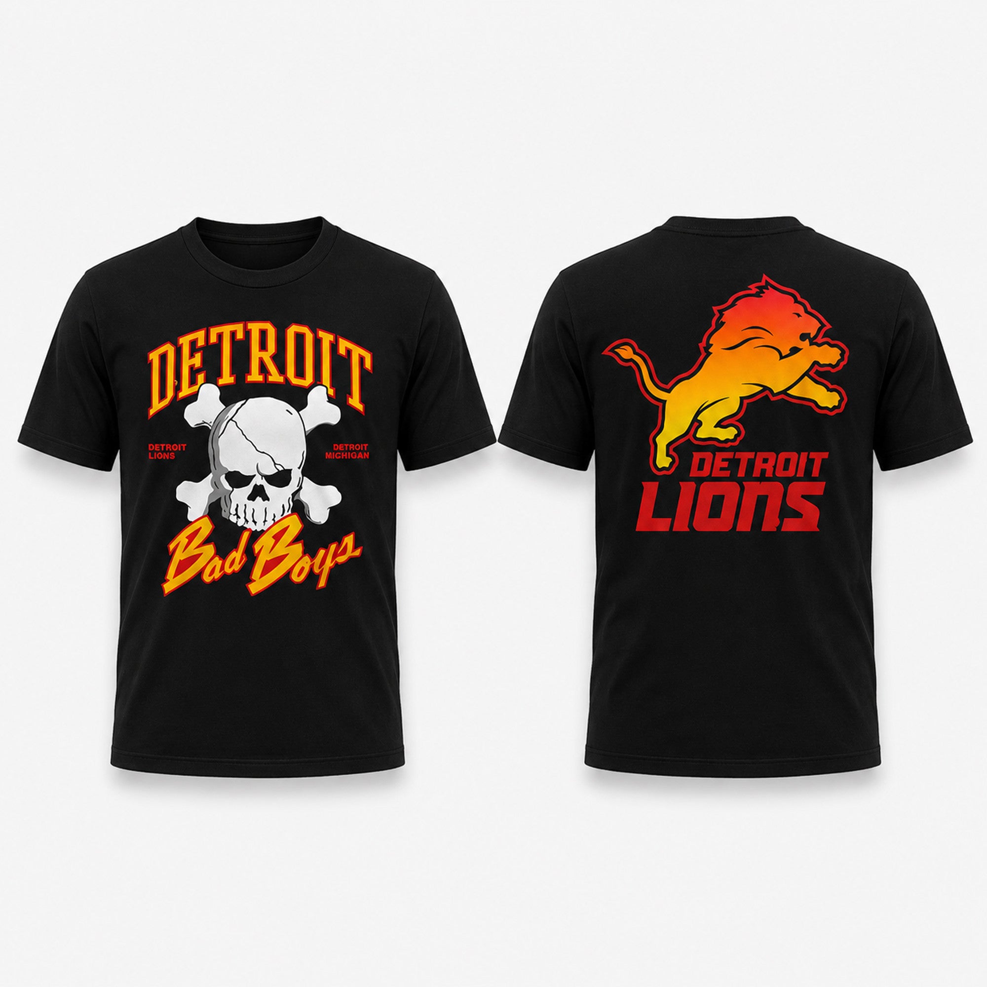 Detroit Lions Bad Boys Skull Shirt Detroit Lions Merch Gift Ideas For Brothers - Merchluma