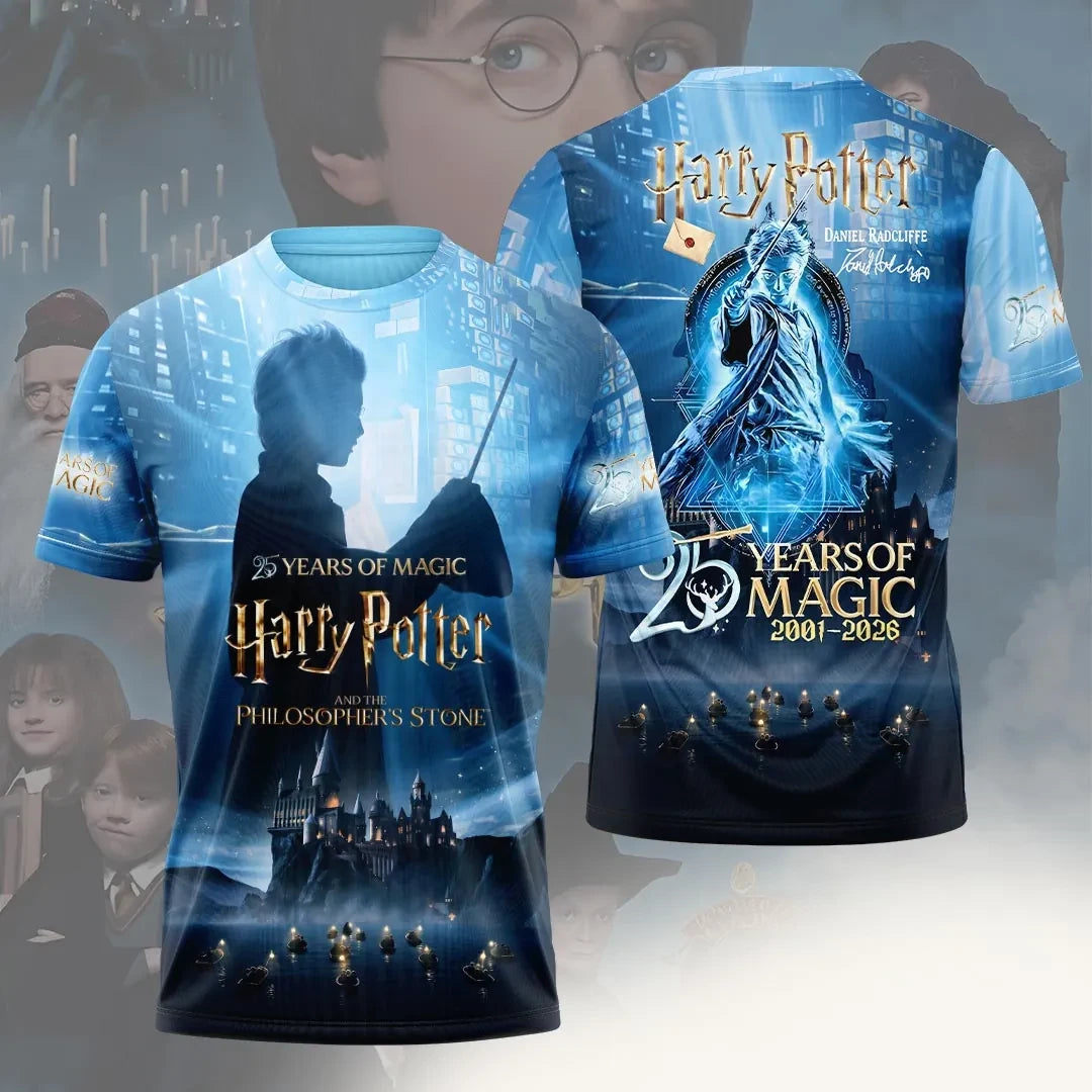Harry Potter 25th Anniversary T-Shirt Harry Potter Merch Gift For Movie Fans - Merchluma