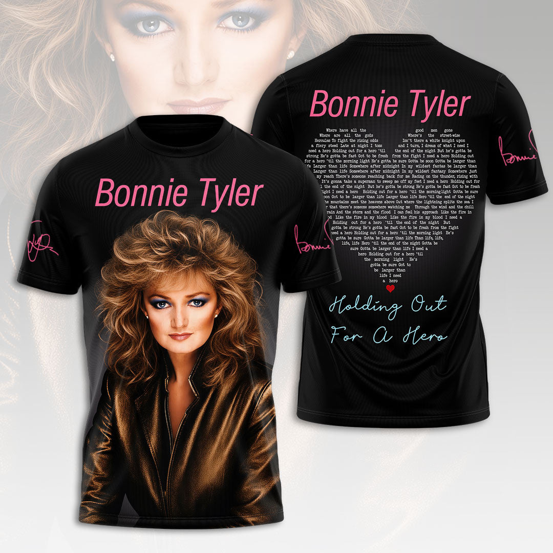 Bonnie Tyler Holding Out For A Hero T-Shirt Bonnie Tyler Merch Gift For Music Lovers - Merchluma