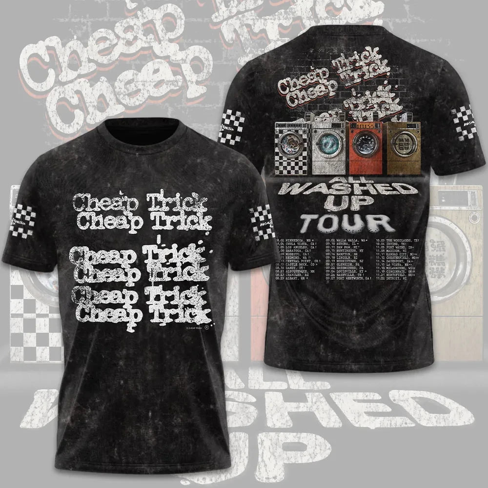 Cheap Trick Tour 2026 Merch All Washed Up Tour T-Shirt Present For Rock Band Fans - Merchluma