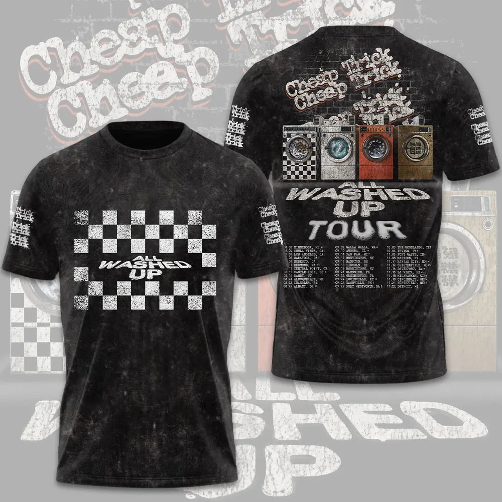 Cheap Trick Tour 2026 Merch Cheap Trick All Washed Up Tour T-Shirt Gifts For Rock Band Fans - Merchluma
