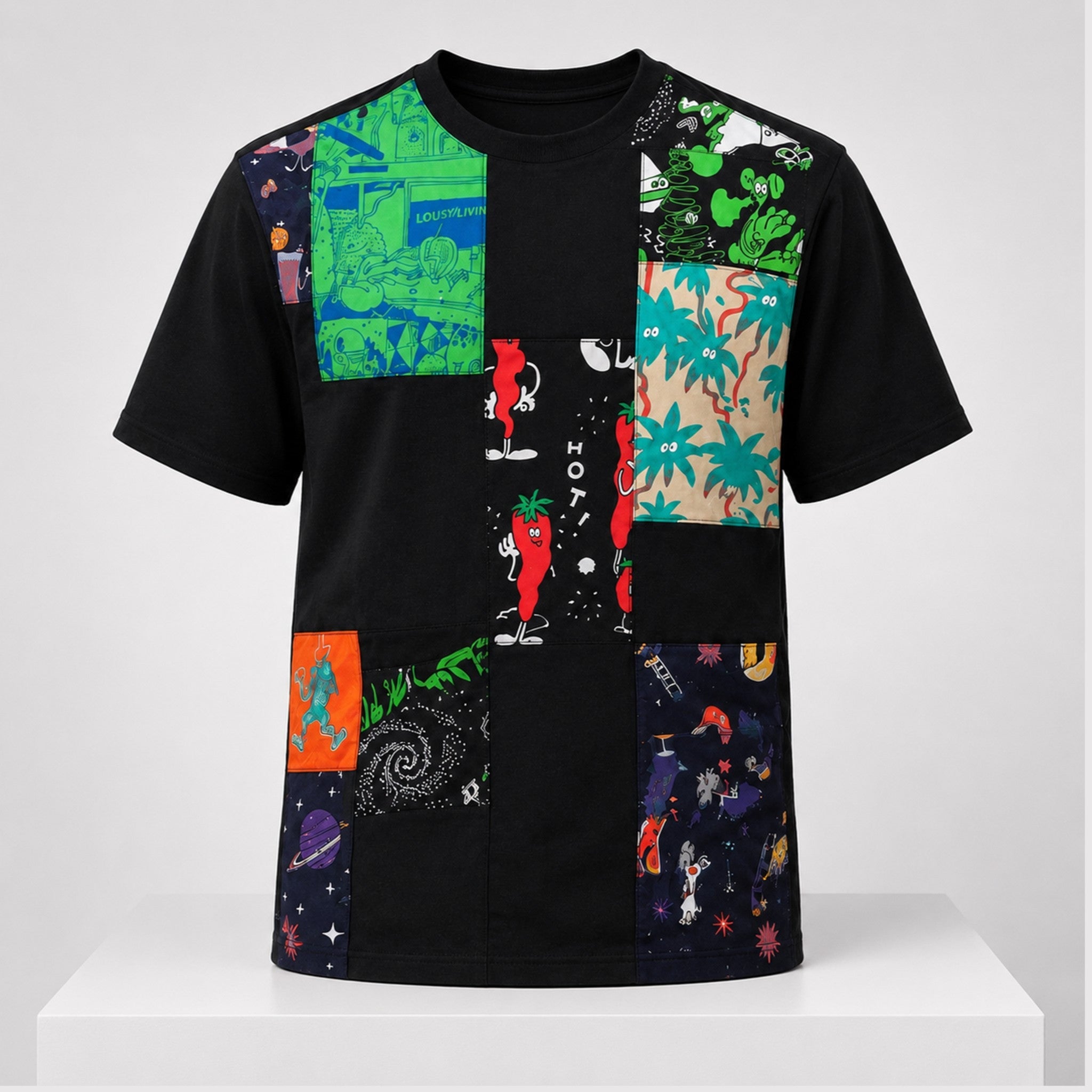 Harrison Barnes Junya Watanabe Lousy Livin Patchwork Shirt Gift Ideas For Him - Merchluma