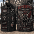 Linkin Park Break The Silence Still Alive Denim Vest Linkin Park Merch Present For Band Fans - Merchluma