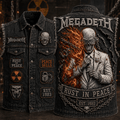 Megadeth Rust In Peace Denim Vest Megadeth Merch Gift For Heavy Metal Band Fans - Merchluma