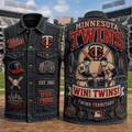 Minnesota Twins Merch Win Twins Territory Denim Vest Gift Ideas For Baseball Fans - Merchluma