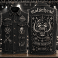 Motorhead Louder Than Ever Est 1975 Denim Vest Motorhead Merch Cool Gift For Band Fans - Merchluma