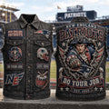 New England Patriots Do Your Job Est 1959 Denim Vest NE Patriots Merch Gifts For Football Fan - Merchluma
