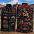 Ohio State Buckeyes Merch Go Bucks Est 1870 Denim Vest Game Day Gift For Football Lovers - Merchluma