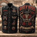 Guns N Roses Welcome To The Jungle Denim Vest Guns N Roses Merch Gift Ideas For Husband - Merchluma