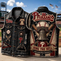 Philadelphia Baseball Ring The Bell Denim Vest Phillies Merch Present For Game Day - Merchluma