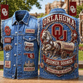 Oklahoma Boomer Sooner Merch There's Only One Oklahoma Denim Vest Gift For Football Fans - Merchluma