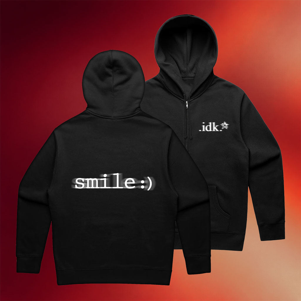 Even The Devil Smiles Merch 2026 IDK Smile Zip Hoodie ETDS Merch Present For Brothers - Merchluma