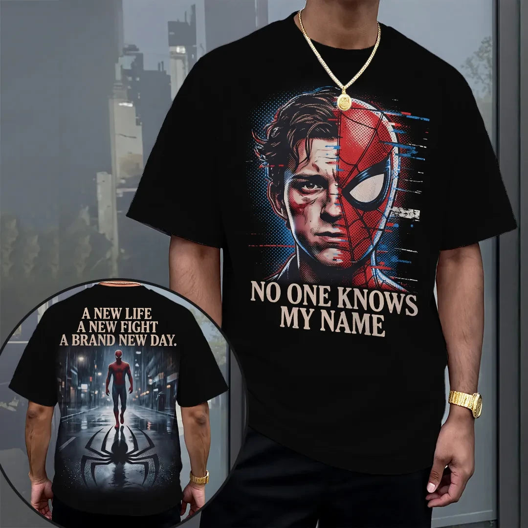 Spider-Man Brand New Day 2026 Shirt No One Knows My Name T-Shirt Superhero Apparel Fan Gifts - Merchluma