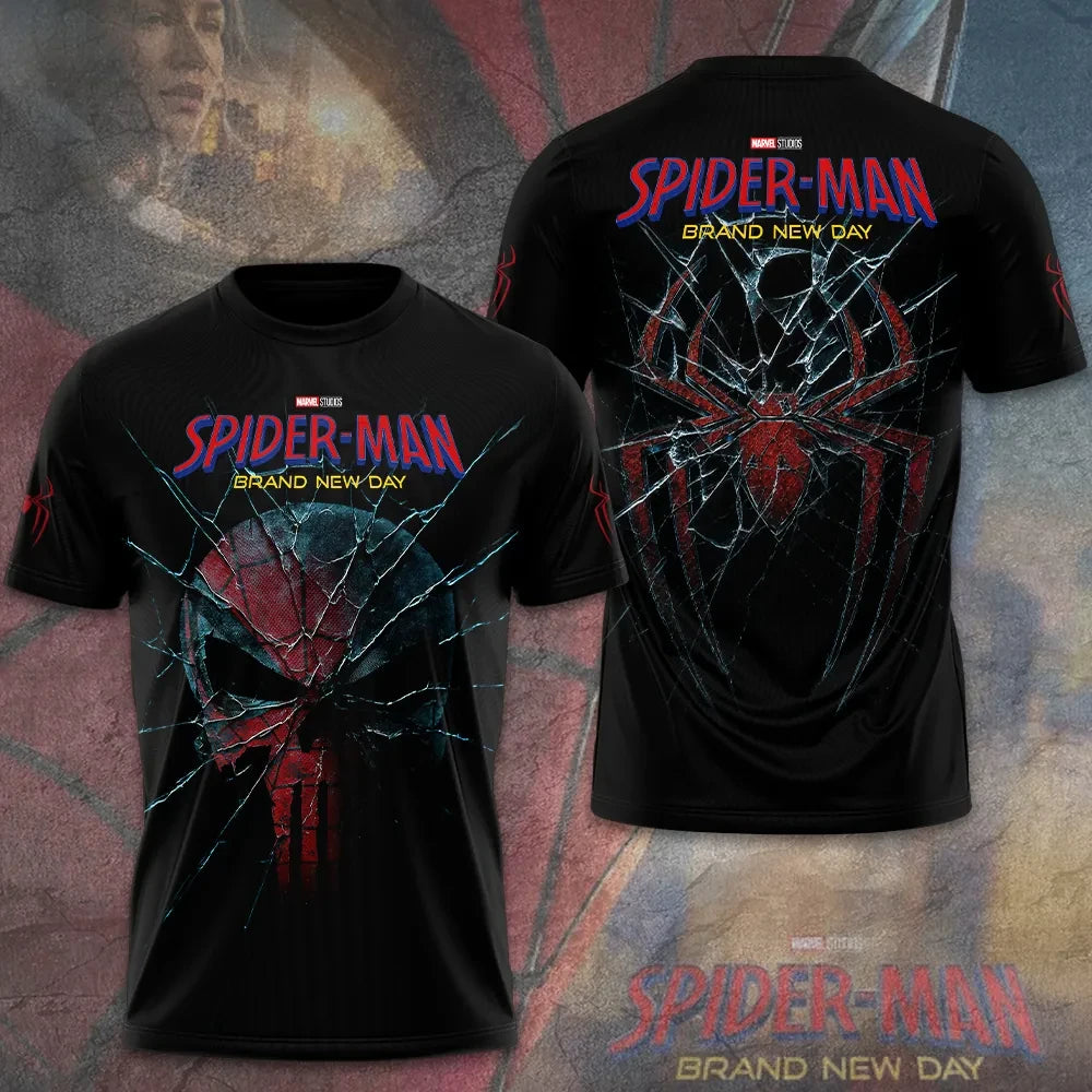 Spider-Man Brand New Day Action Pose T-Shirt Spider-Man Merch Marvel Fan Gift Idea - Merchluma