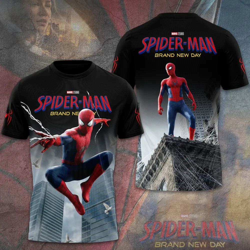 Spider-Man Brand New Day Movie Poster Style Graphic Shirt Superhero Merchandise Fan Gear - Merchluma