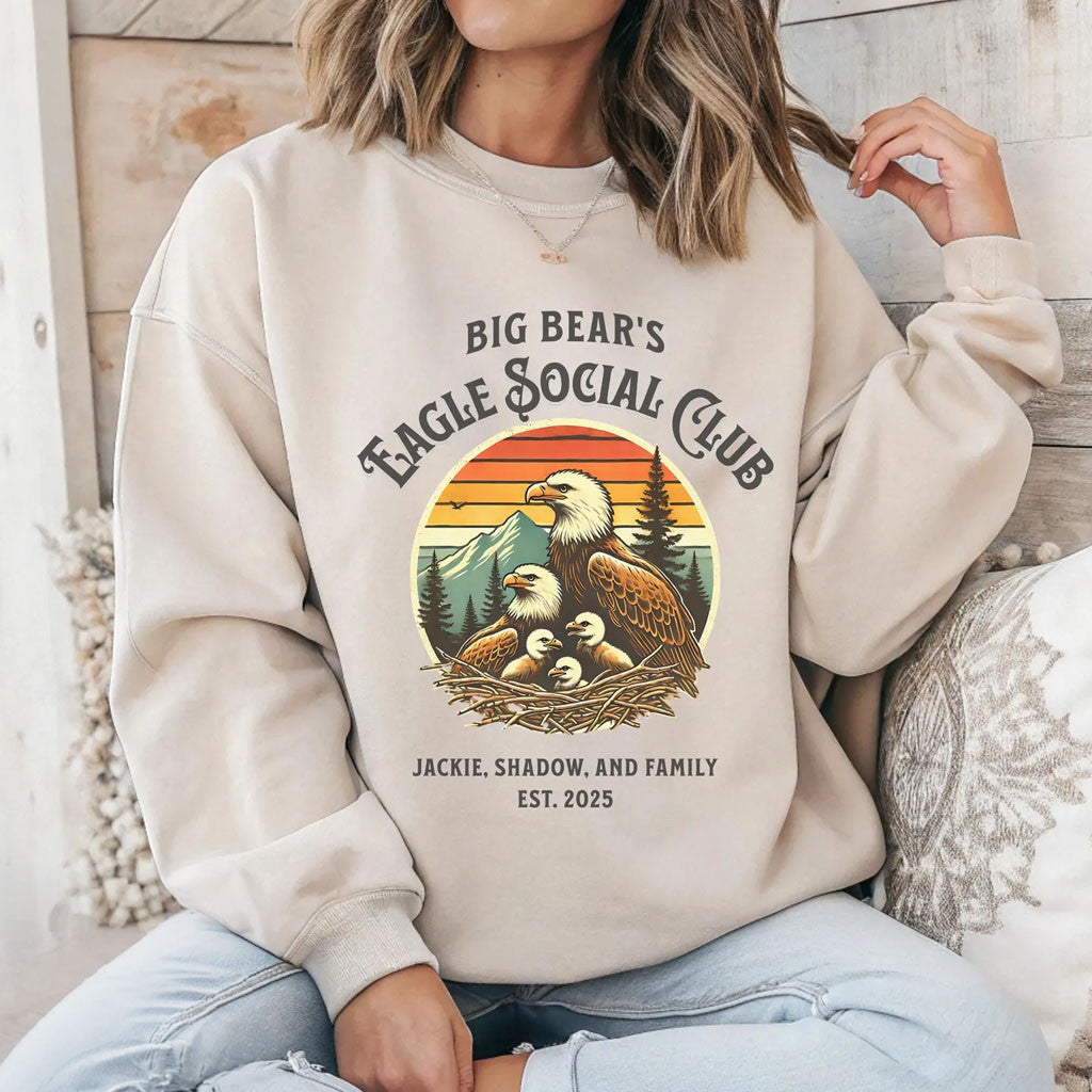 Jackie Big Bear Merch 2026 Big Bear Eagle Social Club Sweatshirt Gift For Eagle Lover - Merchluma