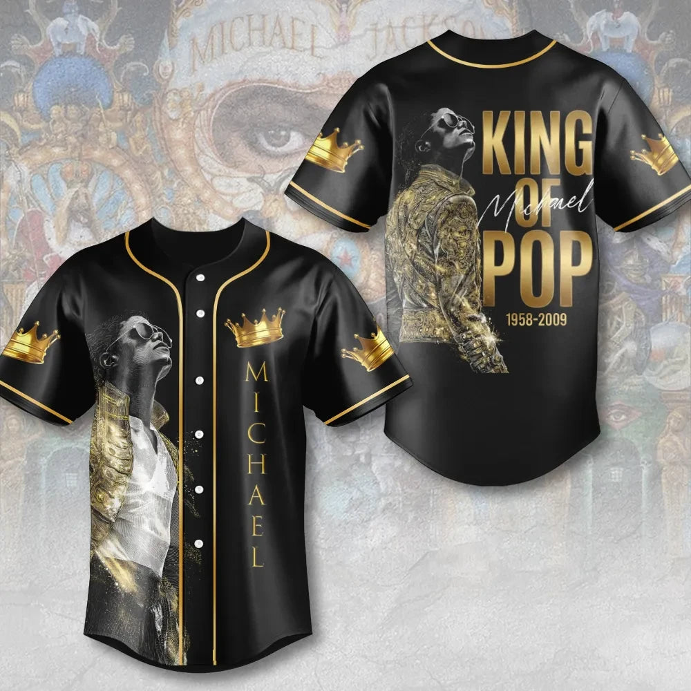 Michael Jackson King Of Pop Baseball Jersey 2026 Michael Jackson Merch Gift For Music Lovers - Merchluma