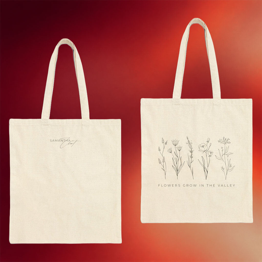 Samantha Ebert Merch 2026 Flower Grow In The Valley Tote Bag Best Gift For Mom - Merchluma