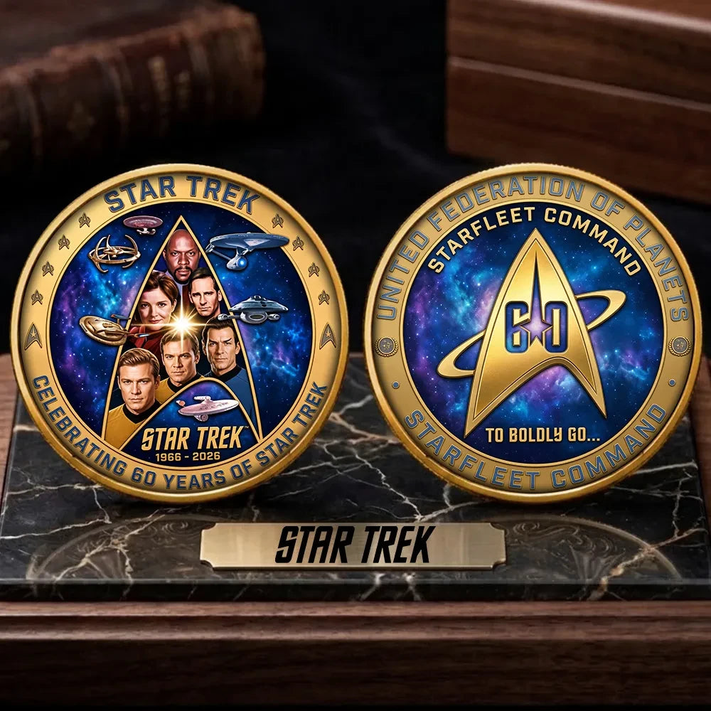 Star Trek 60 Years of Exploration Commemorative Coin Star Trek Merch Enterprise Legacy Fan Gifts - Merchluma