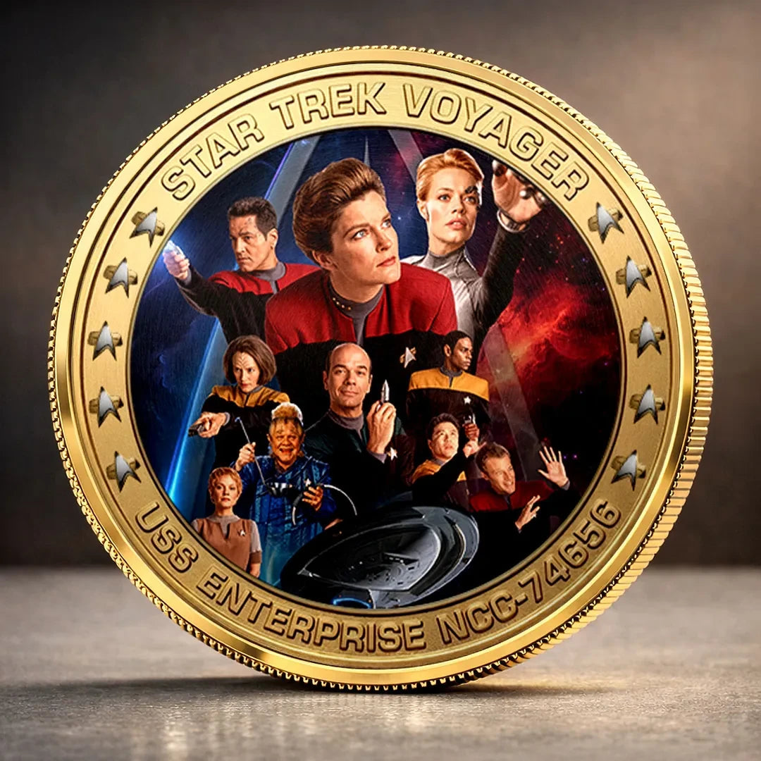 Star Trek Voyager Commemorative Coin 60th Anniversary Star Trek Merch Gifts For Fans - Merchluma