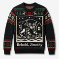 Behold Jimothy Raccoon Ugly Holiday Sweater Jimothy Seattle Raccoon Jumper Christmas Gifts - Merchluma