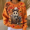 Personalized Autumn Boo Jee Cat Sweater Cute Fall Outfits Gifts For Cat Lovers - Merchluma