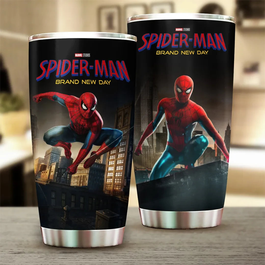 Spider-Man Brand New Day Graphic Tumbler Spider-Man Merch Marvel Superhero Gift - Merchluma