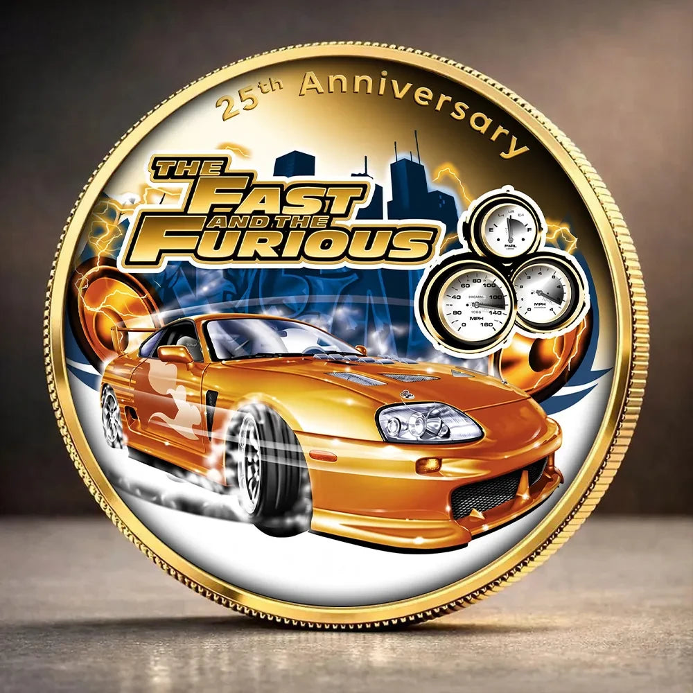 Fast And Furious 25th Anniversary Commemorative Coin Fast And Furious Merch Gift For Fans - Merchluma