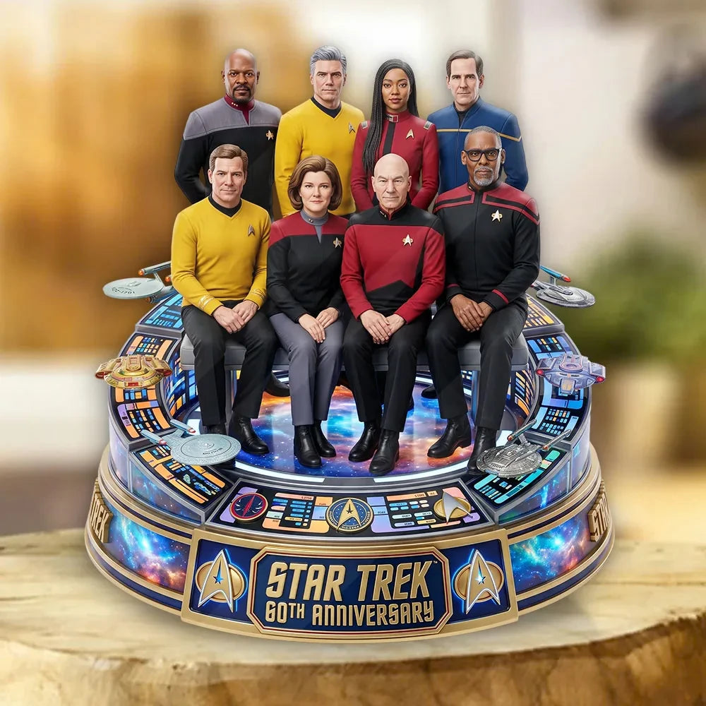Star Trek Timeline Collection 60th Anniversary Acrylic Plaque Star Trek Merch Display Room Decor - Merchluma