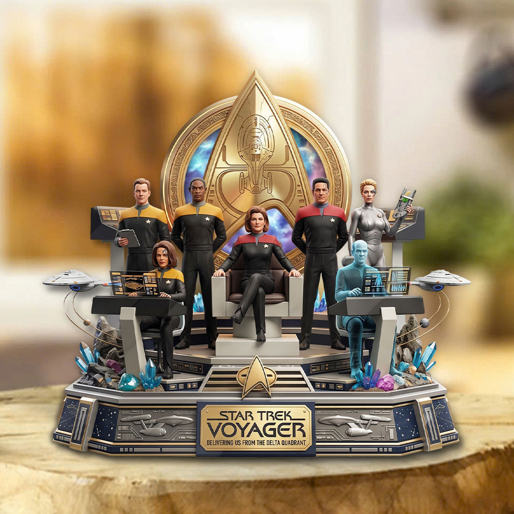 Star Trek Voyager Acrylic Plaque Legends and Starships 60th Anniversary Star Trek Merch - Merchluma