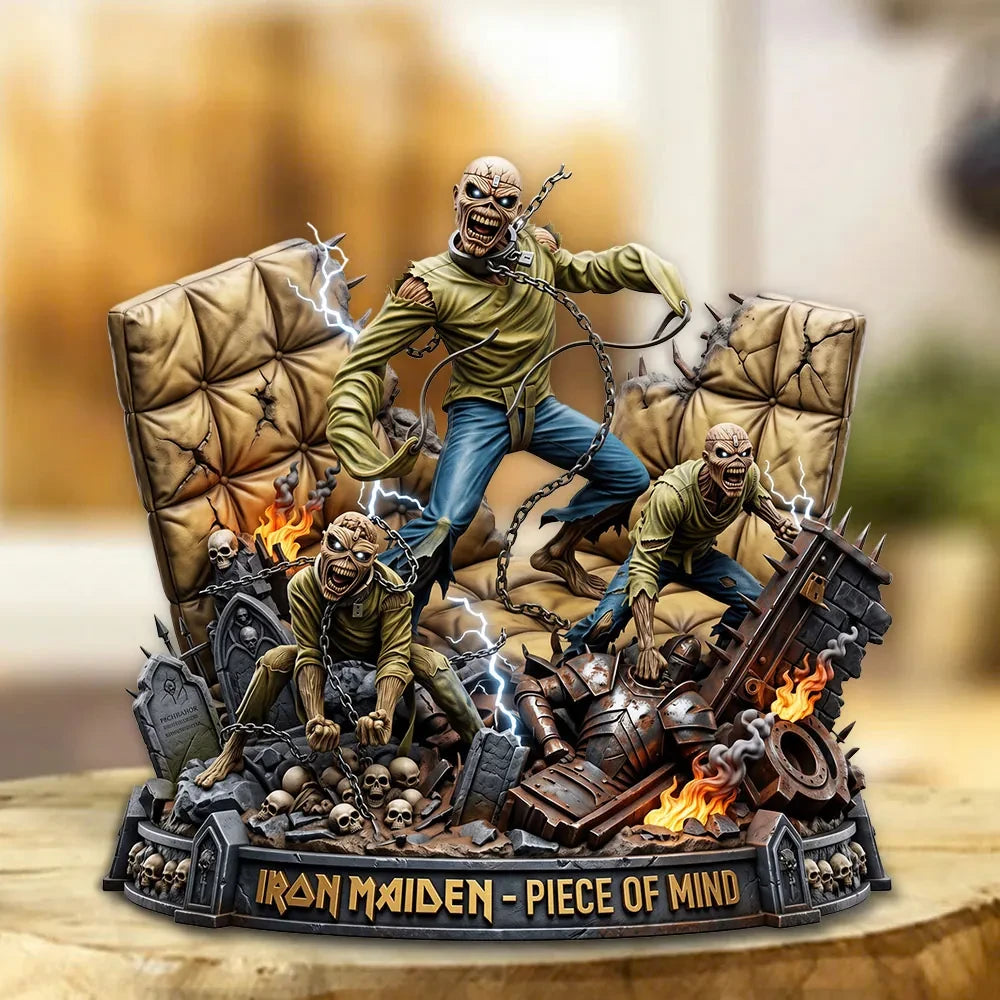 Iron Maiden Piece Of Mind Acrylic Plaque Iron Maiden Merch Best Gifts For Music Lovers - Merchluma