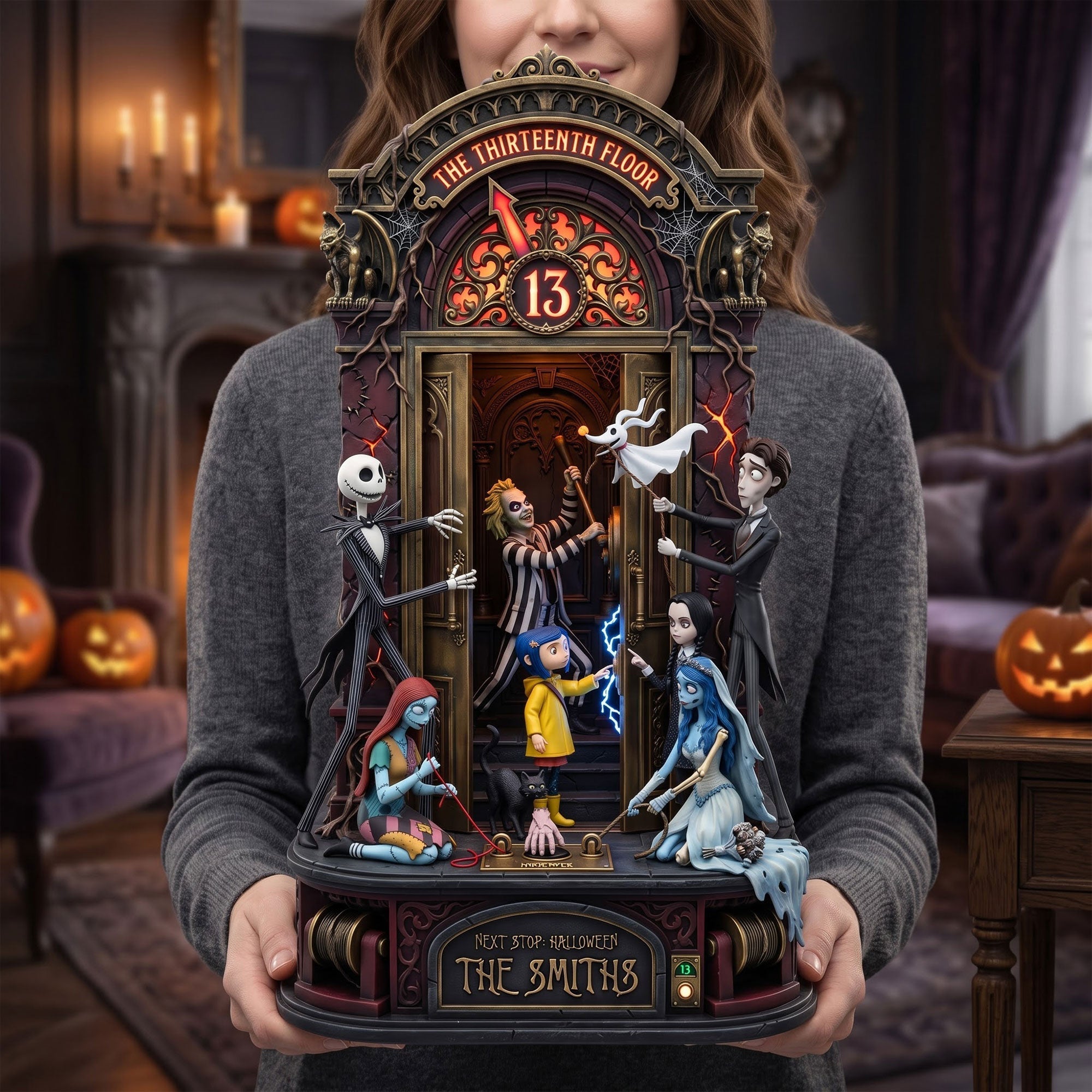 Personalized 13th Floor Nightmare Acrylic Plaque Halloween Decor Gifts For Family - Merchluma
