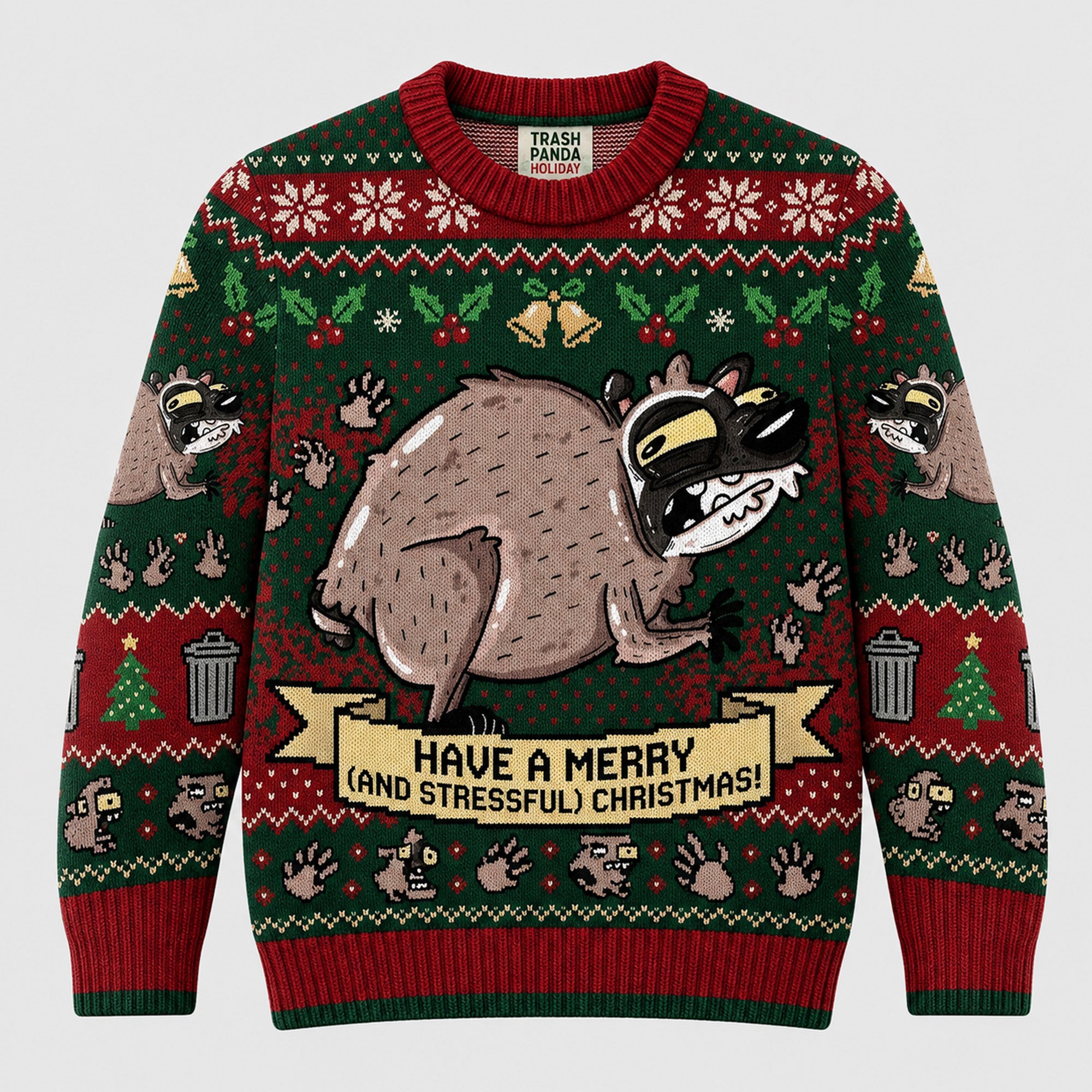 Raccoon Jimothy Have A Merry Ugly Christmas Sweater Funny Holiday Apparel Xmas Gifts - Merchluma