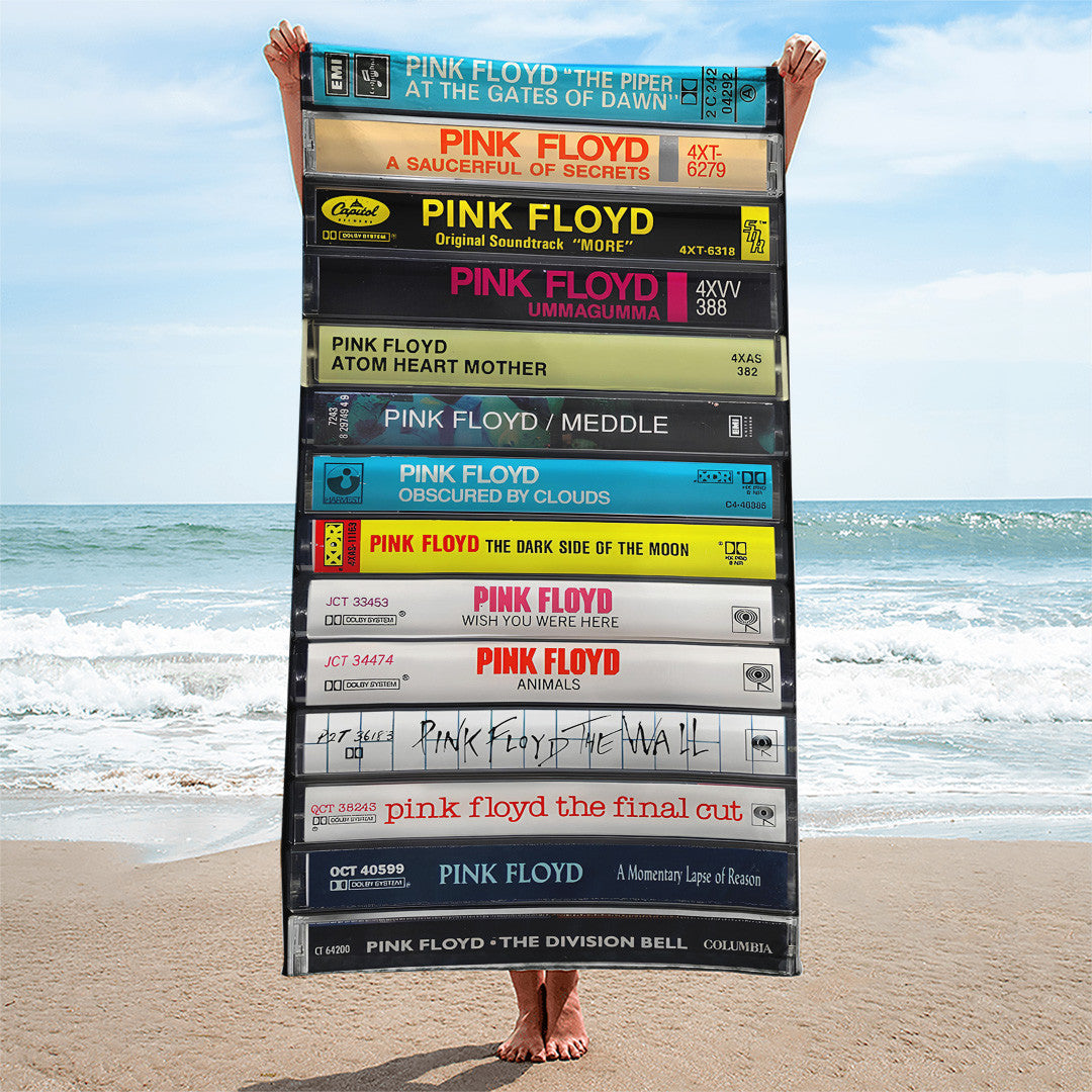 Pink Floyd Iconic Album Beach Towel Pink Floyd Merch Gift Ideas For Rock Band Fans - Merchluma