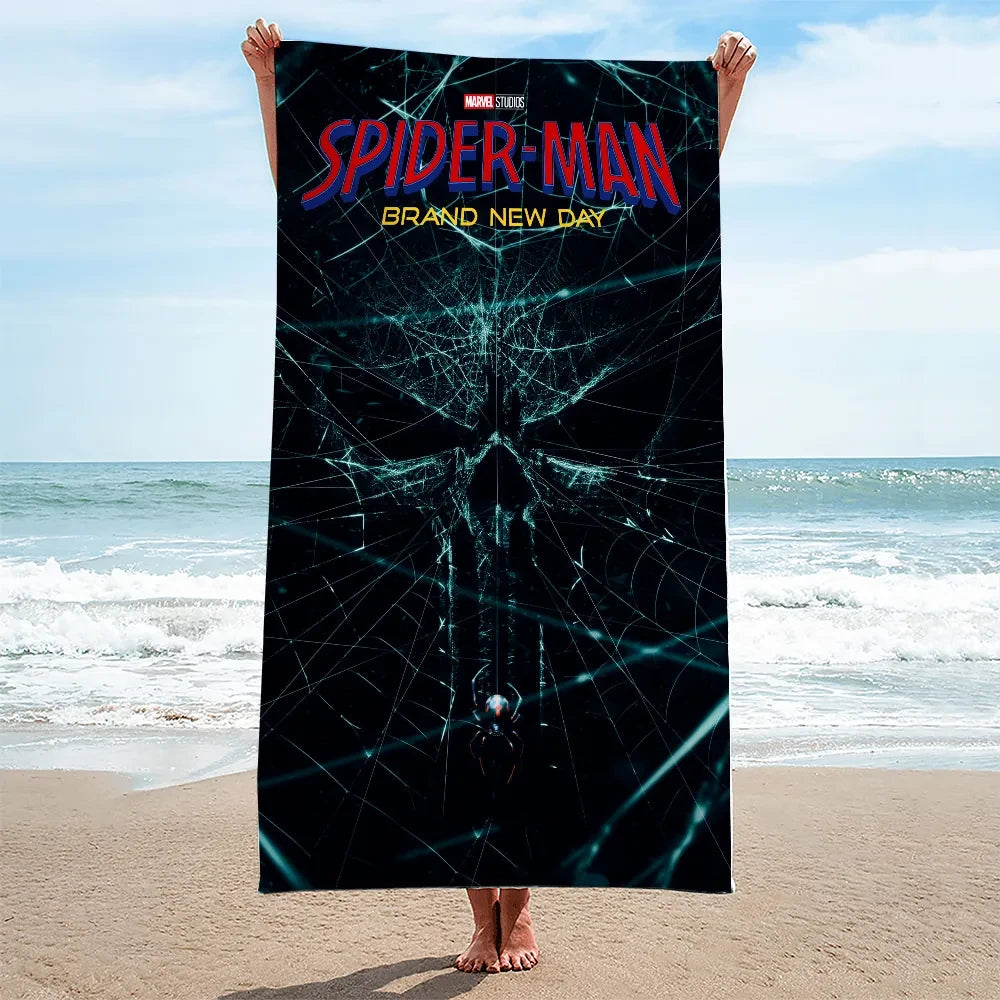 Spider-Man Brand New Day Action Pose Beach Towel Spider-Man Merch Marvel Fan Gift Idea - Merchluma