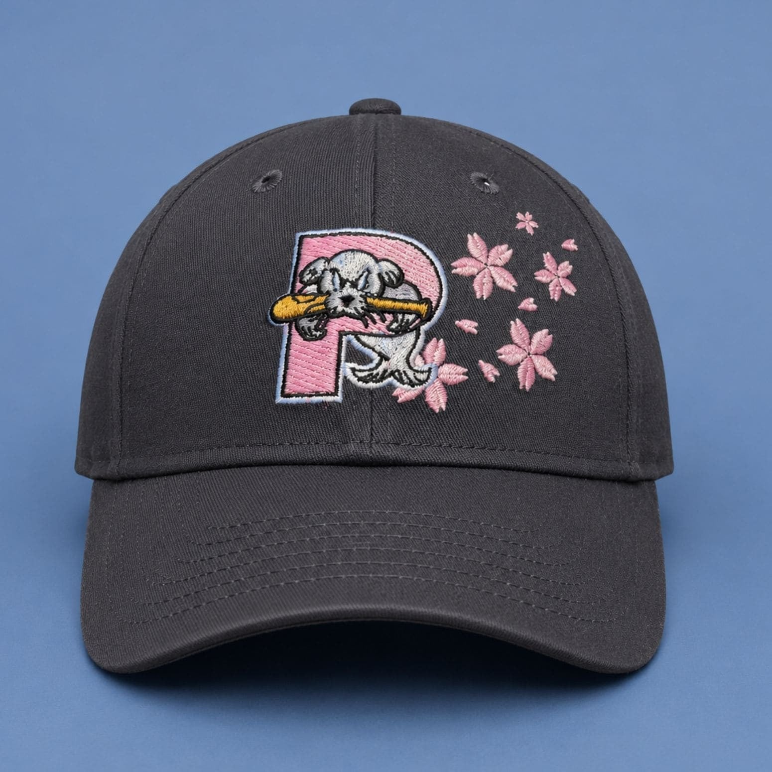 Portland Sea Dogs Cherry Blossom Hat Embroidered Portland Sea Dogs Merch Gift For Game Day - Merchluma